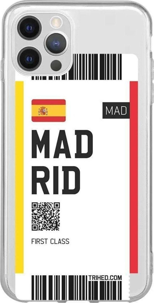 iPhone 13 Pro Seffaf Telefon Kılıfı - Madrid Bileti