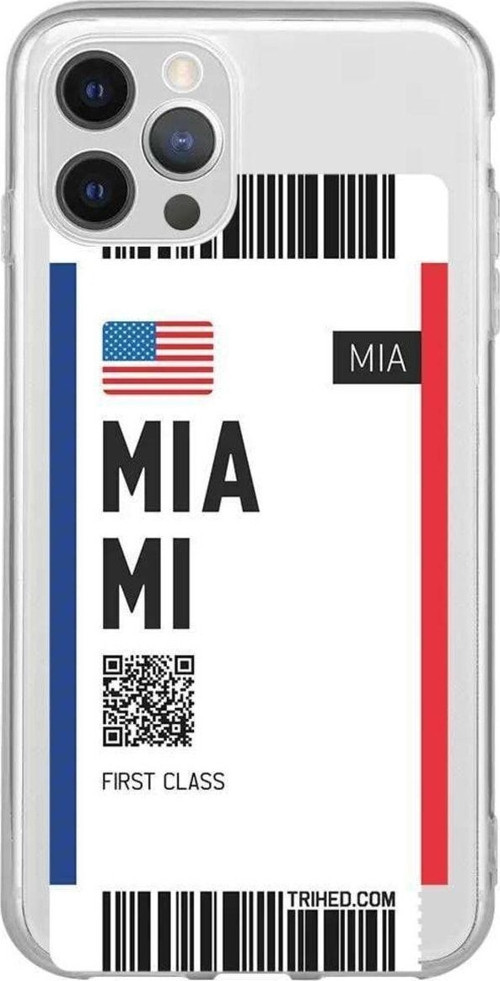 iPhone 13 Pro Seffaf Telefon Kılıfı - Miami Bileti