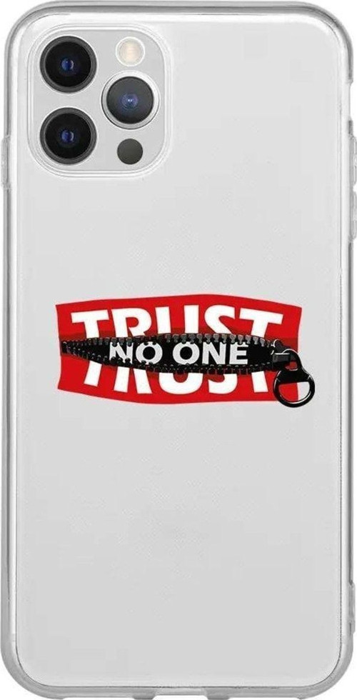 iPhone 13 Pro Seffaf Telefon Kılıfı - Trust No One