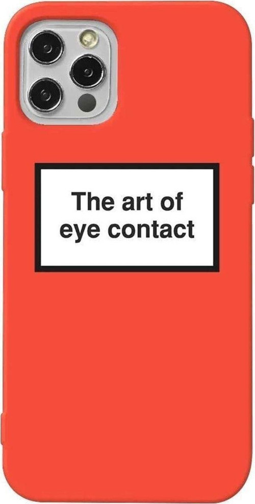 iPhone 13 Pro Turuncu Renkli Silikon Telefon Kılıfı - Eye Contact