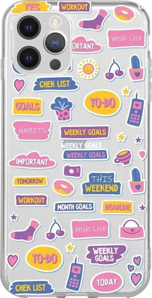 iPhone 13 Pro Seffaf Telefon Kılıfı - Weekly Goals