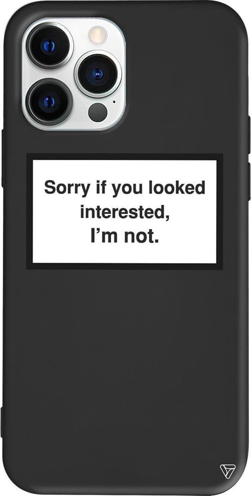 iPhone 13 Pro Siyah Renkli Silikon Telefon Kılıfı - I'm Not.