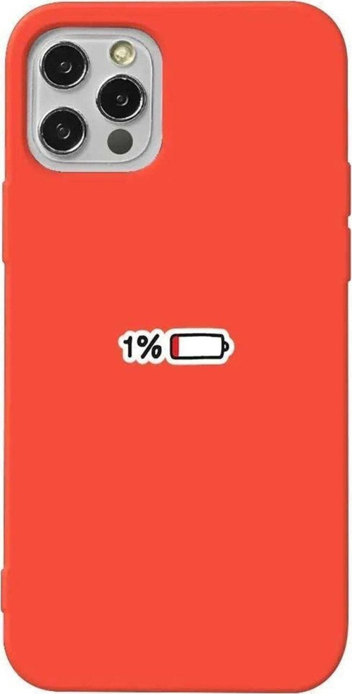 iPhone 13 Pro Turuncu Renkli Silikon Telefon Kılıfı - Low Charge