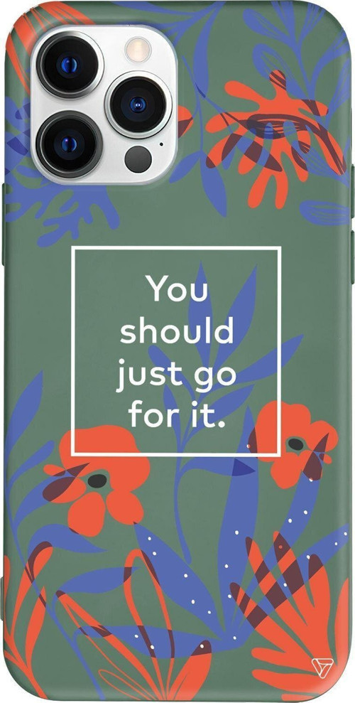 iPhone 13 Pro Yesil Renkli Silikon Telefon Kılıfı - Just Go For It