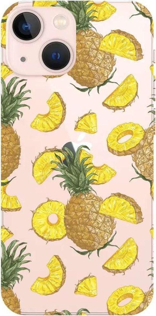 iPhone 13 Seffaf Telefon Kılıfı - Ananas Dilimleri