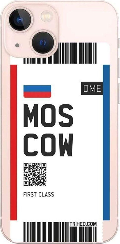 iPhone 13 Seffaf Telefon Kılıfı - Moscow Bileti