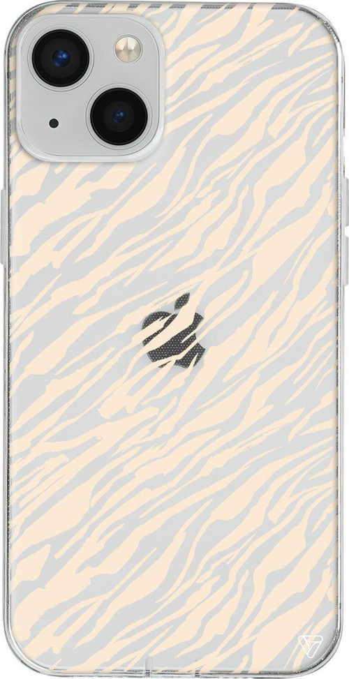 iPhone 13 Seffaf Telefon Kılıfı - Capraz Zebra Gold