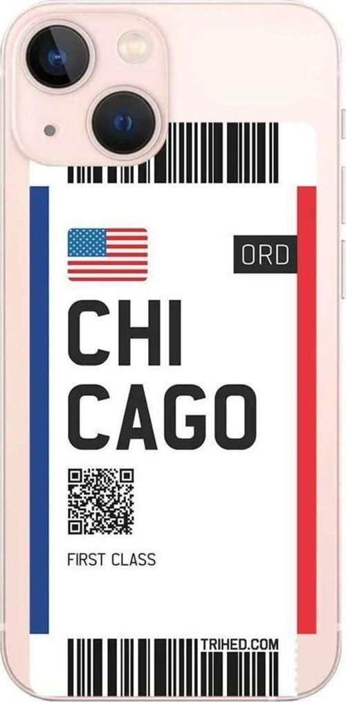 iPhone 13 Seffaf Telefon Kılıfı - Chicago Bileti