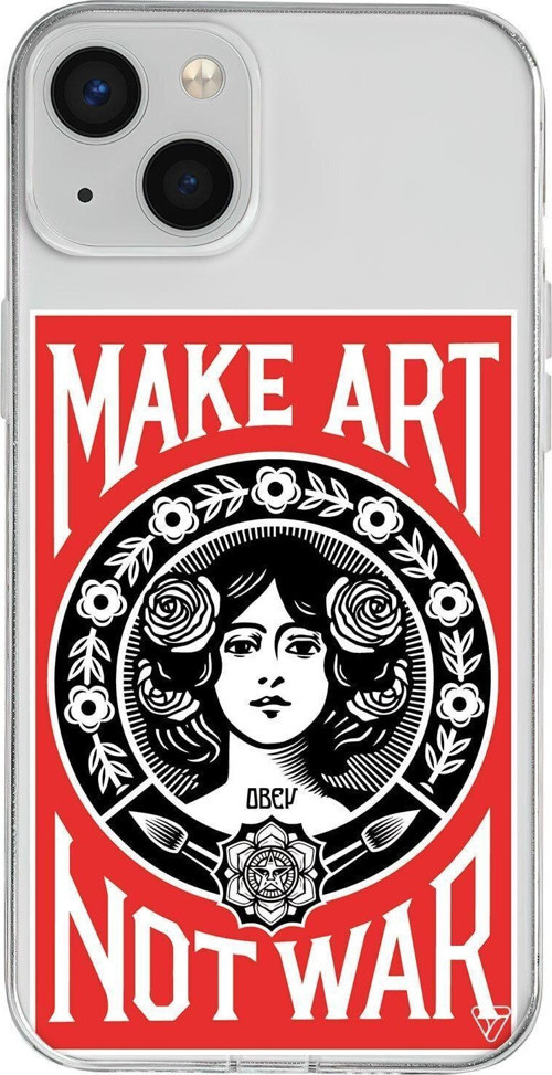 iPhone 13 Seffaf Telefon Kılıfı - Obey Make Love