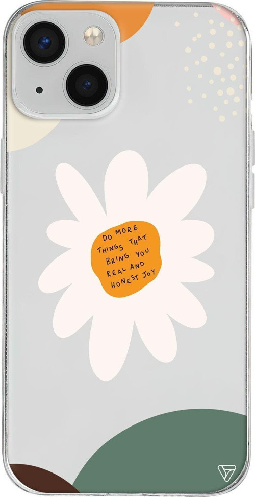 iPhone 13 Seffaf Telefon Kılıfı - Daisy Letters