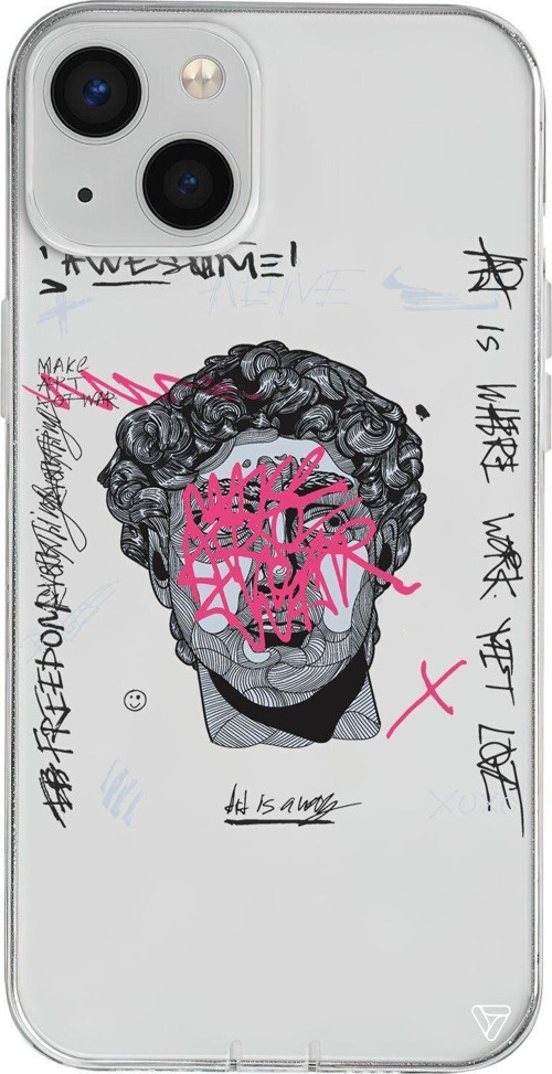 iPhone 13 Seffaf Telefon Kılıfı - Punk David