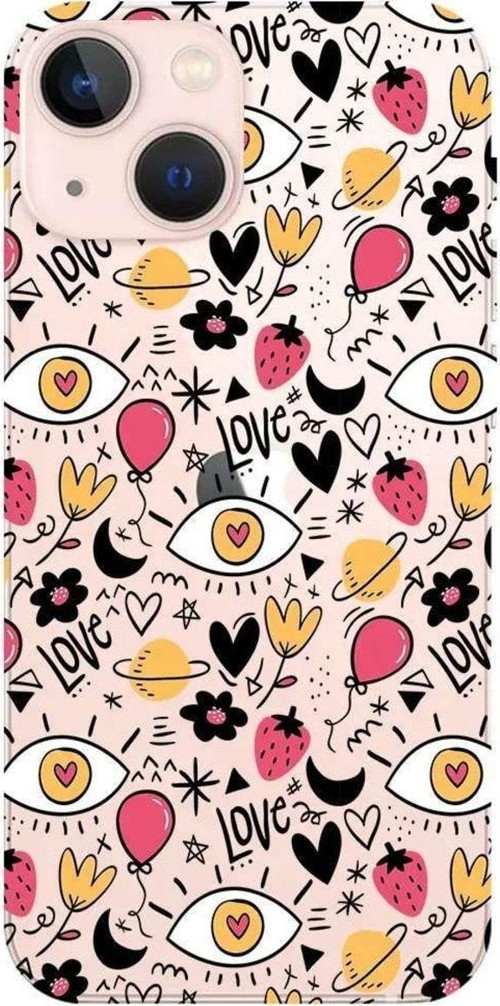 iPhone 13 Seffaf Telefon Kılıfı - Punk Love
