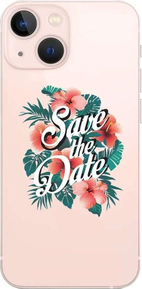 iPhone 13 Seffaf Telefon Kılıfı - Save The Date