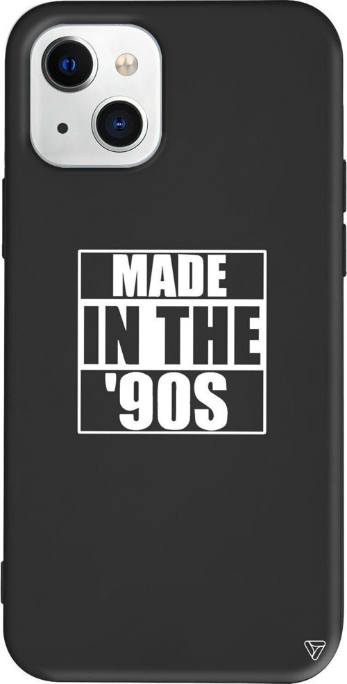 iPhone 13 Siyah Renkli Silikon Telefon Kılıfı - Made In The 90's