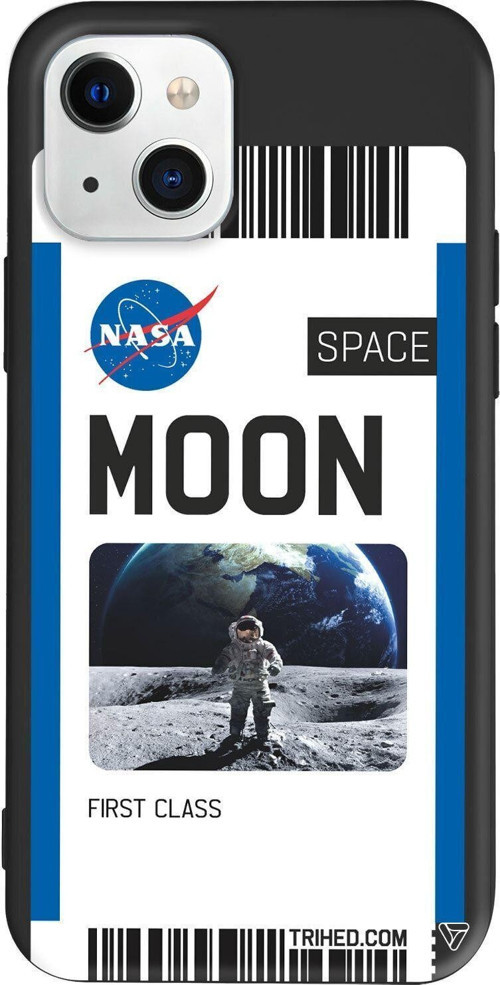 iPhone 13 Siyah Renkli Silikon Telefon Kılıfı - Moon Bileti