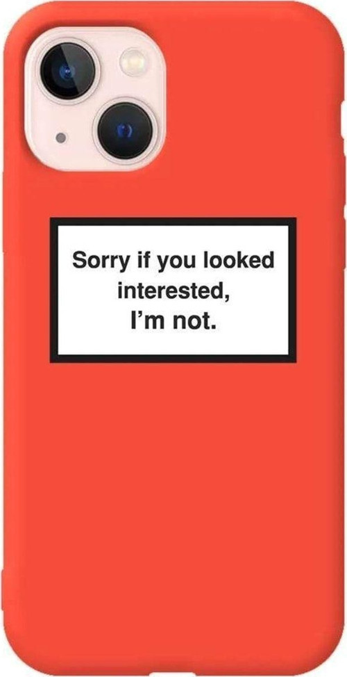 iPhone 13 Turuncu Renkli Silikon Telefon Kılıfı - I'm Not.