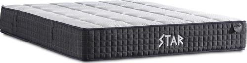 Star Yatak 180x200 cm Çift Kişilik NMS Yaylı Saten Kumaşlı Full Ortopedik Sert Yatak Antrasit Bordür