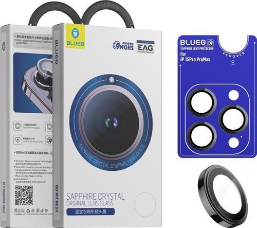 iPhone 15 Pro Max Uyumlu Natural Titanyum Gri Sapphire Crystal Safir Lens Koruyucu