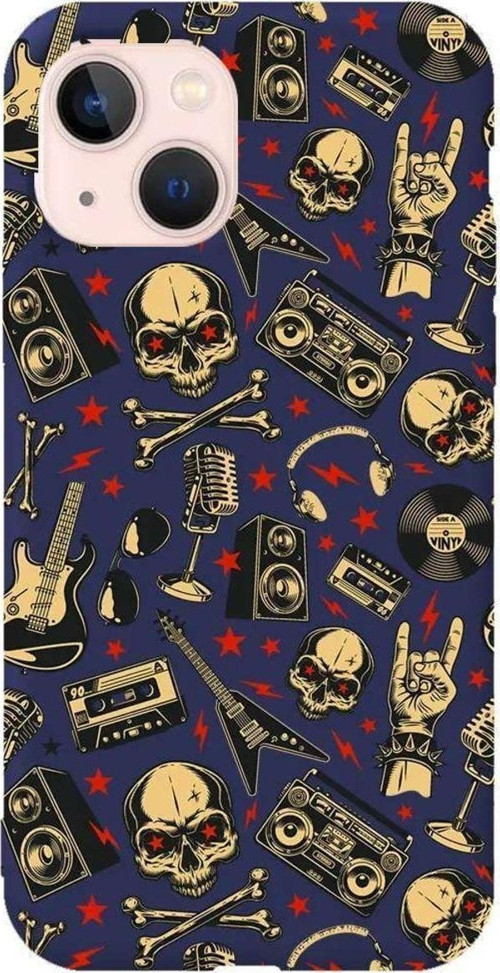 İphone 14 Lacivert Renkli Silikon Telefon Kılıfı - Rock