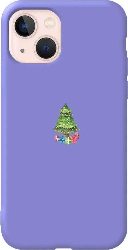 İphone 14 Lila Renkli Silikon Telefon Kılıfı - Gifty Tree