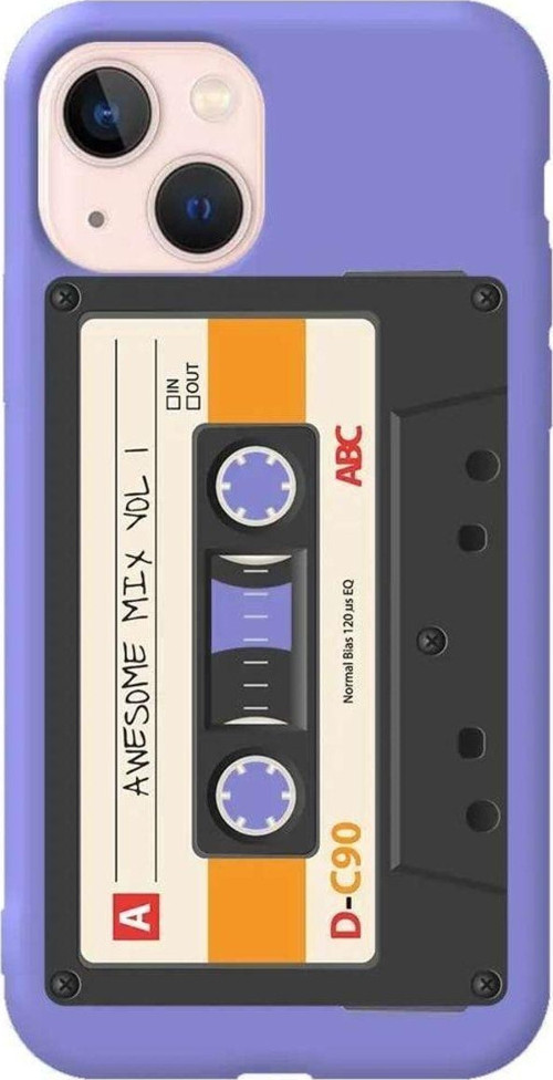 İphone 14 Lila Renkli Silikon Telefon Kılıfı - Kaset