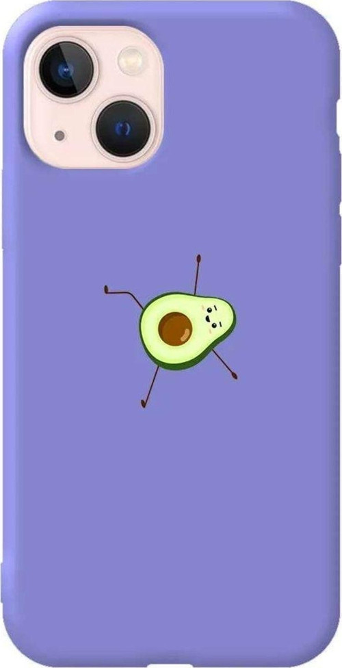 İphone 14 Lila Renkli Silikon Telefon Kılıfı - Lazy Avokado