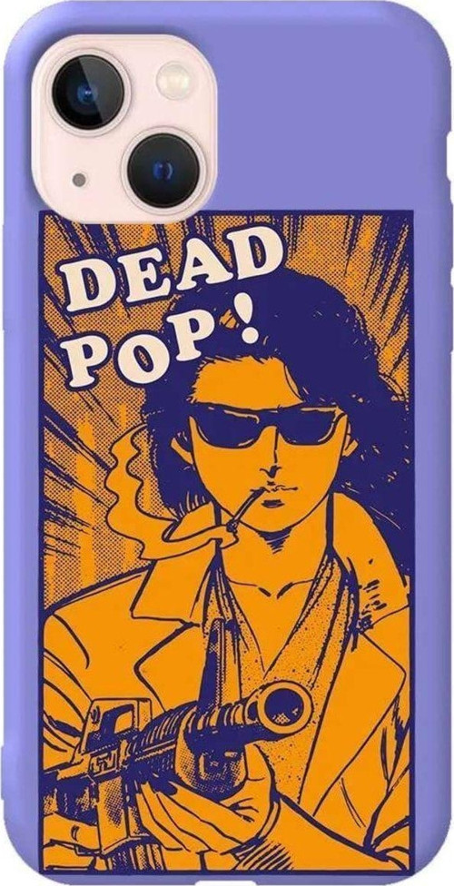 İphone 14 Lila Renkli Silikon Telefon Kılıfı - Dead Pop