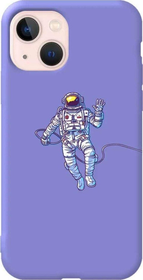 İphone 14 Lila Renkli Silikon Telefon Kılıfı - Elveda