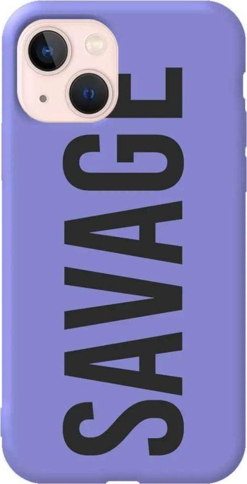 İphone 14 Lila Renkli Silikon Telefon Kılıfı - Savage