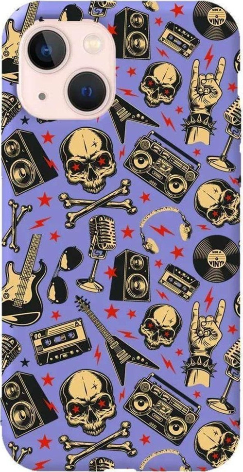 İphone 14 Lila Renkli Silikon Telefon Kılıfı - Rock
