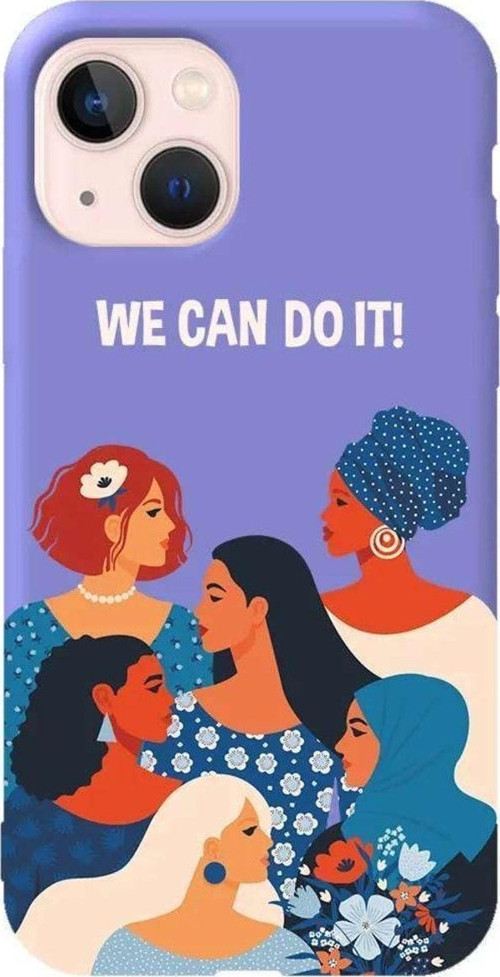 İphone 14 Lila Renkli Silikon Telefon Kılıfı - We Can Do It! 2