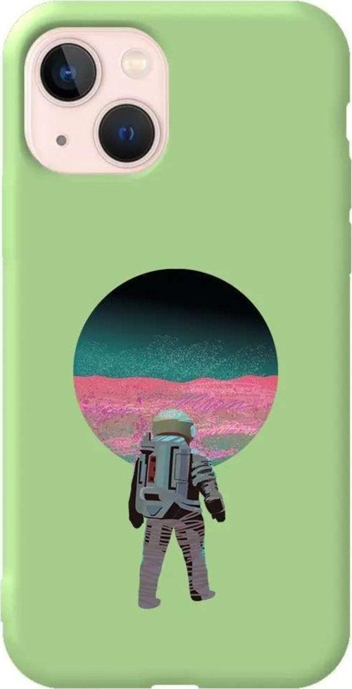 İphone 14 Plus Açik Yesil Renkli Silikon Telefon Kılıfı - Evden Uzakta
