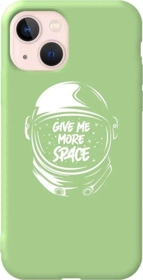 İphone 14 Plus Açik Yesil Renkli Silikon Telefon Kılıfı - Give Me More