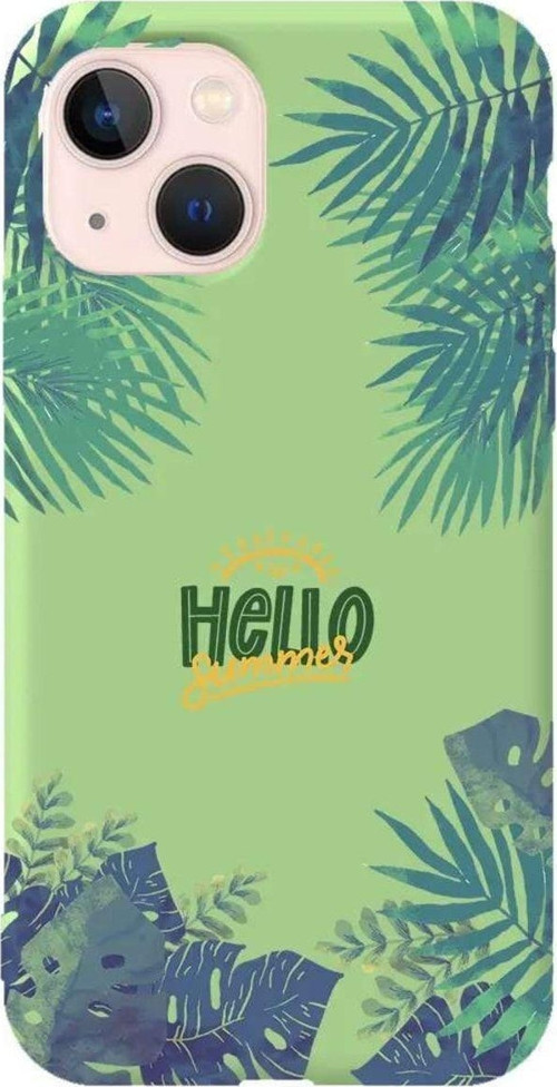 İphone 14 Plus Açik Yesil Renkli Silikon Telefon Kılıfı - Hello Summer