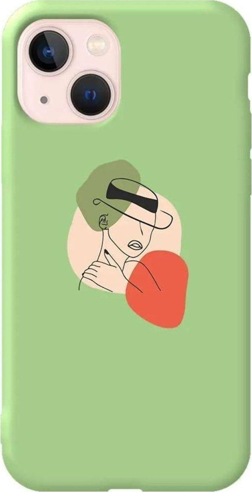 İphone 14 Plus Açik Yesil Renkli Silikon Telefon Kılıfı - Mia