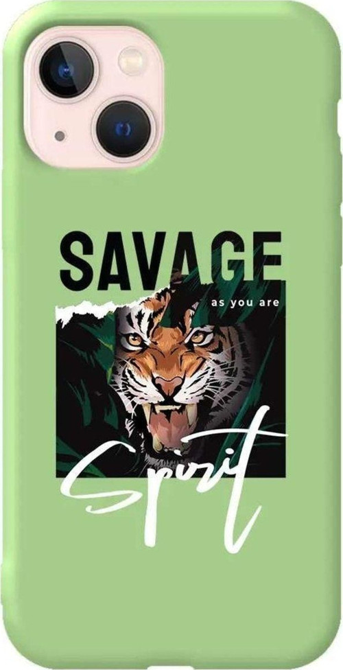 İphone 14 Plus Açik Yesil Renkli Silikon Telefon Kılıfı - Savage 2