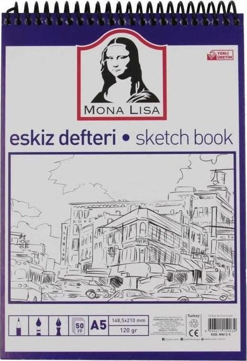 ESKİZ DEFTERİ SPİRALLİ 120g A5 50YP MN13-5