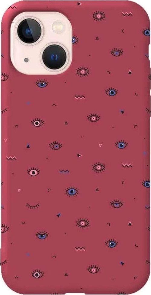 İphone 14 Plus Bordo Renkli Silikon Telefon Kılıfı - Dijital Göz