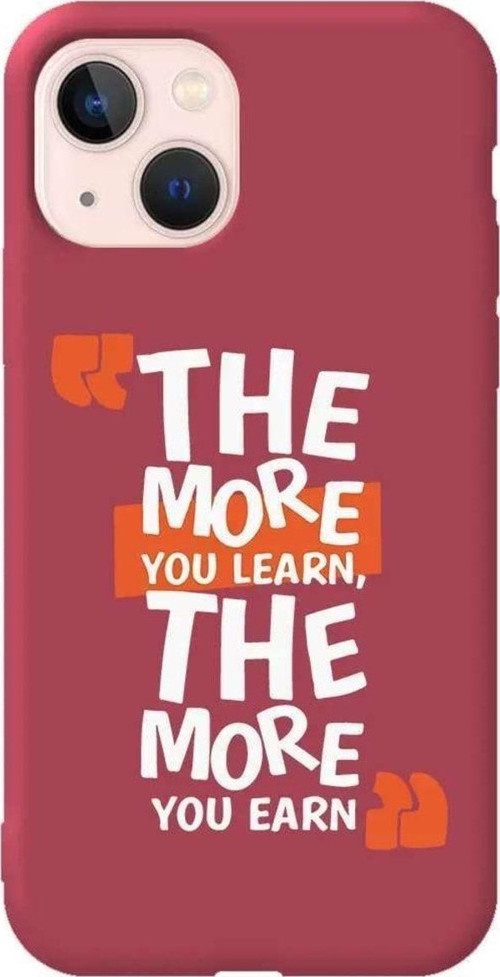İphone 14 Plus Bordo Renkli Silikon Telefon Kılıfı - The More