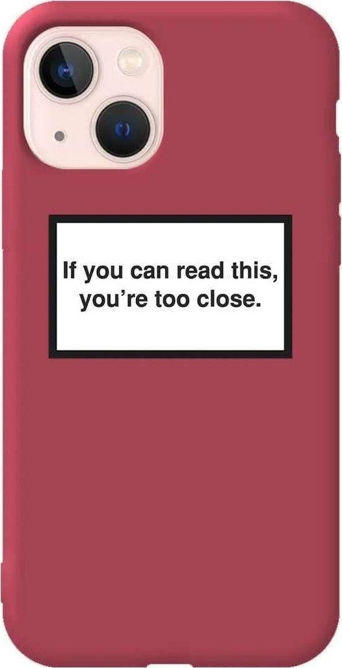 İphone 14 Plus Bordo Renkli Silikon Telefon Kılıfı - Too Close