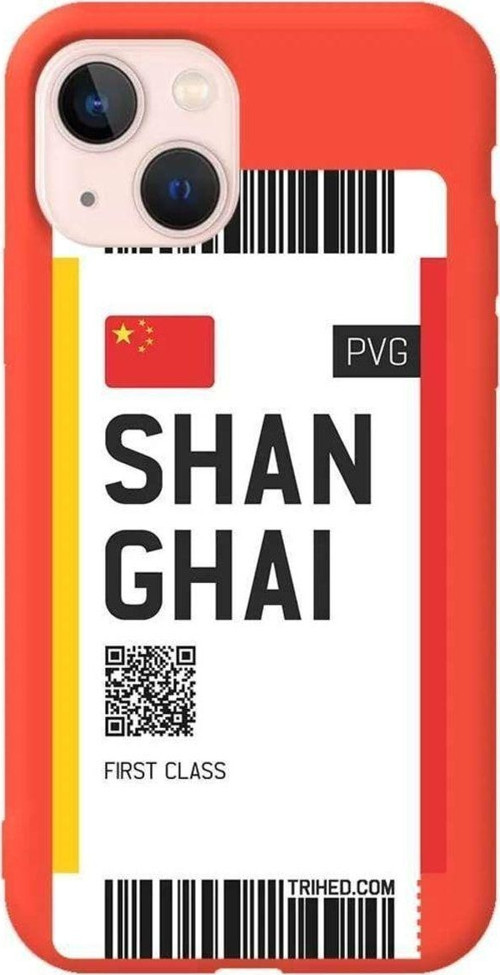 iPhone 13 Turuncu Renkli Silikon Telefon Kılıfı - Shanghai Bileti