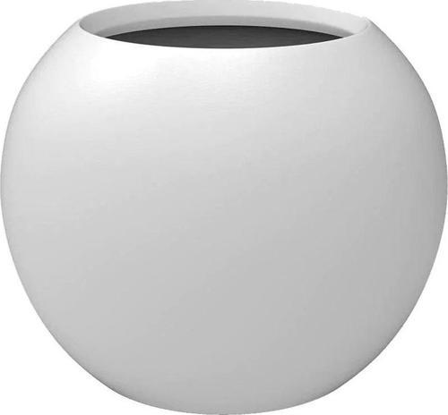 Fiber Saksı Beyaz Küre Yuvarlak Top Vazo Dekoratif Saksı Fiberglas 25*25 cm