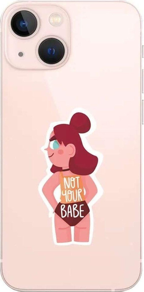 iPhone 13 Uyumlu Seffaf Telefon Kılıfı - Not Your Babe