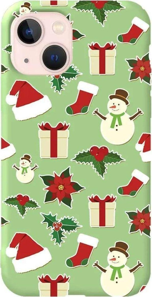 İphone 14 Açik Yesil Renkli Silikon Telefon Kılıfı - Just Xmas