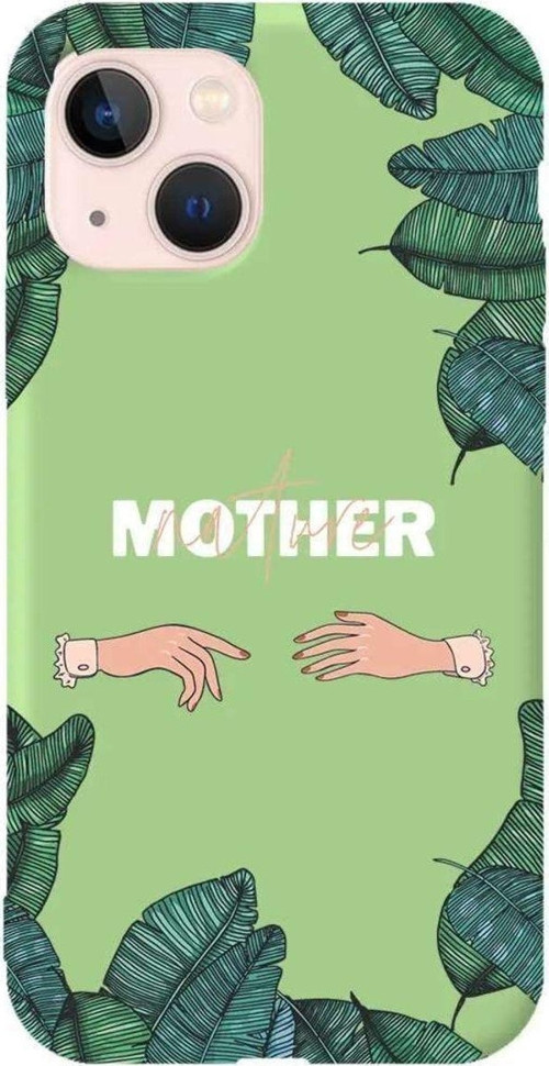 İphone 14 Açik Yesil Renkli Silikon Telefon Kılıfı - Nature Mother