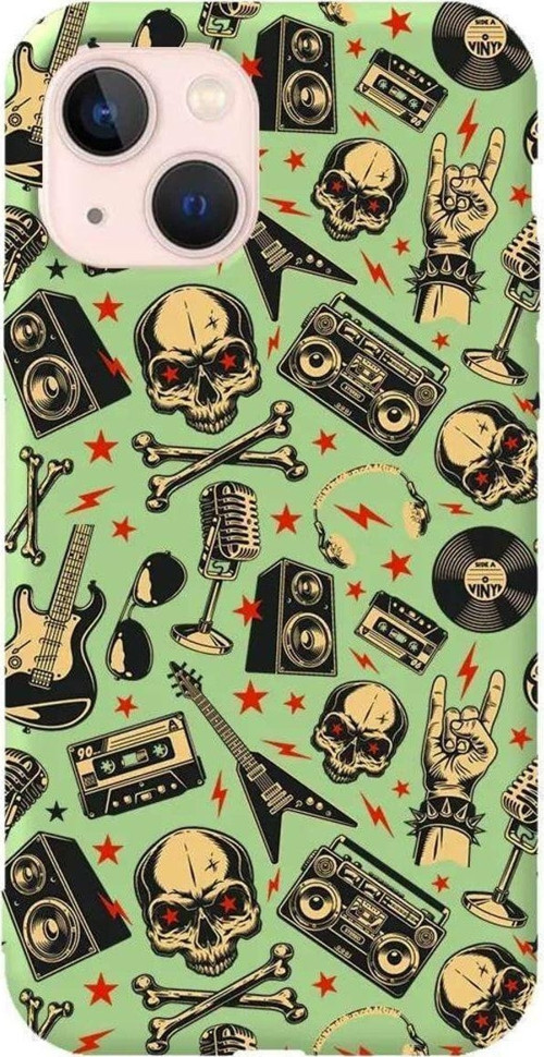 İphone 14 Açik Yesil Renkli Silikon Telefon Kılıfı - Rock