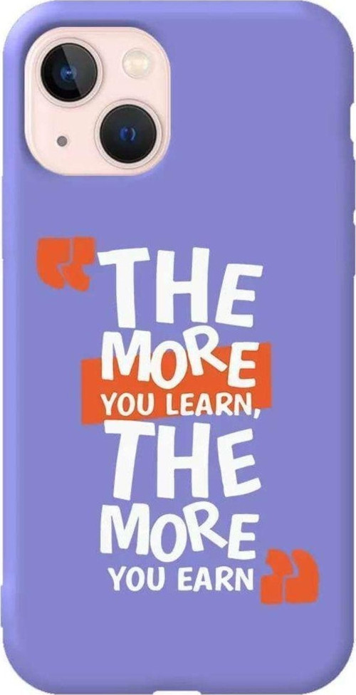 İphone 14 Plus Lila Renkli Silikon Telefon Kılıfı - The More
