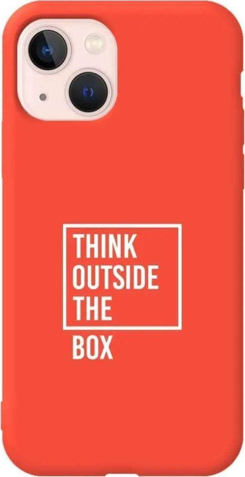 İphone 14 Plus Turuncu Renkli Silikon Telefon Kılıfı - Outside Box 2