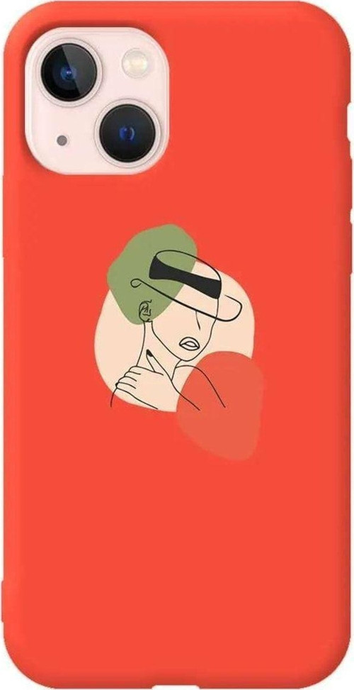 İphone 14 Plus Turuncu Renkli Silikon Telefon Kılıfı - Mia