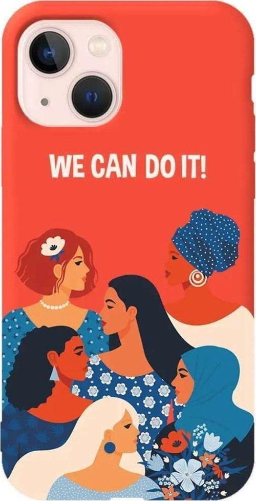 İphone 14 Plus Turuncu Renkli Silikon Telefon Kılıfı - We Can Do It! 2